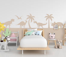 Load image into Gallery viewer, Dinosaur Wall Border Wall Decal, Scallop Decals, Dinosaur Wall Decor Decal, Boho Nursery, DinosaurWall, Border Wall Decal 1026RS