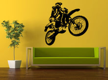 Load image into Gallery viewer, Wall Decal Vinyl Sticker Decals Peal And Stick Cheap Free Shipping Art Dirt Bike Motorcycle Biker Stunt Jumping Racing Extreme Sport L504