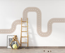 Load image into Gallery viewer, Road wind Wall Decal Highway Vinyl Sticker Track Route Wall Decor Kids Playroom Boys Room Wall Art Automotive Bedroom Mural Sticker 228DE