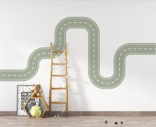 Load image into Gallery viewer, Road wind Wall Decal Highway Vinyl Sticker Track Route Wall Decor Kids Playroom Boys Room Wall Art Automotive Bedroom Mural Sticker 228DE