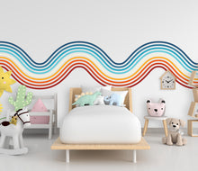 Load image into Gallery viewer, Minimalist Stripe wind Wall Decal Vinyl Sticker Track Route Wall Decor Kids Playroom Boys Room Wall Art Bedroom Mural Sticker 1021RS