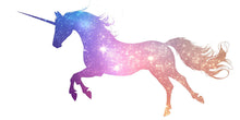 Load image into Gallery viewer, Galaxy Unicorn Wall Decal Magical Unicorn Sticker Rainbow Star Nursery Wall Art For Kids Room Baby Nursery Playroom Fantasy Decor