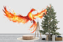 Load image into Gallery viewer, Fire Phoenix Wall Decal Mythical Phoenix Sticker Flame Bird Wall Art Fantasy Decor For Bedroom Living Room Office Statement Wall