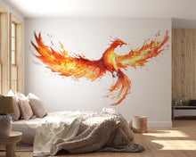 Load image into Gallery viewer, Fire Phoenix Wall Decal Mythical Phoenix Sticker Flame Bird Wall Art Fantasy Decor For Bedroom Living Room Office Statement Wall
