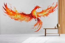 Load image into Gallery viewer, Fire Phoenix Wall Decal Mythical Phoenix Sticker Flame Bird Wall Art Fantasy Decor For Bedroom Living Room Office Statement Wall