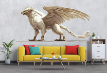 Load image into Gallery viewer, White Griffin Wall Decal Mythical Griffin Sticker Fantasy Creature Wall Art For Living Room Bedroom Office Statement Decor