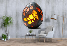 Load image into Gallery viewer, Molten Dragon Egg Wall Decal Fantasy Dragon Egg Sticker Lava Crystal Wall Art For Bedroom Kids Room Gaming Room Mythical Decor