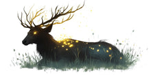 Load image into Gallery viewer, Mystical Stag Wall Decal Glowing Deer Sticker Fantasy Forest Wall Art For Bedroom Living Room Office Woodland Decor