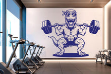Load image into Gallery viewer, Dinosaur Gym Wall Decor Dinosaur Fitness Wall Art Gym Wall Decals Dinosaur Wall Decal Crossfit Gifts Home Gym Wall Sticker Gym