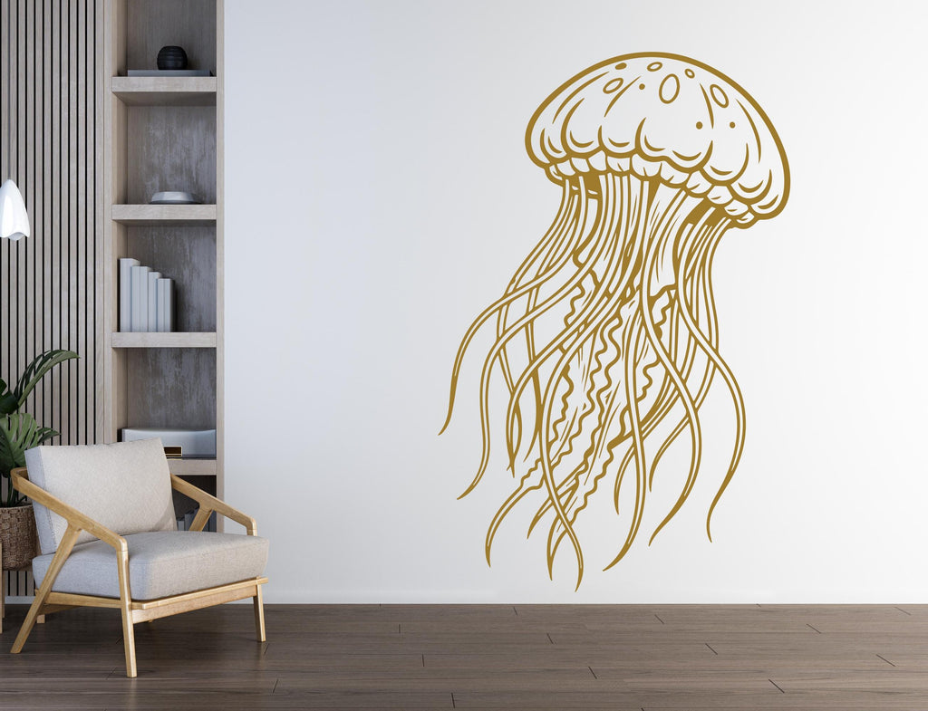 Jellyfish wall decal Jellyfish decor Jellyfish wall art Decal Sea Animals Wall Bathroom Wall Decals Stickers Vinyl 260DE