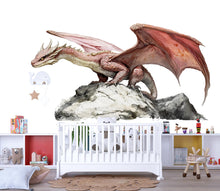 Load image into Gallery viewer, Dragon Wall Decal Fantasy Dragon Sticker Kids Room Dragon Wall Art Peel And Stick Dragon Nursery Playroom Bedroom Decor