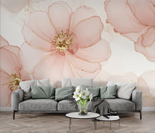 Load image into Gallery viewer, Couture Silk Floral Watercolor Wallpaper – Ultra-Luxury Panoramic Botanical Design in Blush, Champagne &amp; Ivory 269DE