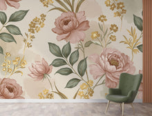 Load image into Gallery viewer, Antique Royal Garden Botanical Wallpaper – Premium Watercolor Floral Seamless Design in Blush, Sage &amp; Beige 270DE