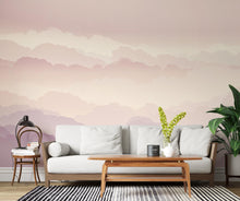 Load image into Gallery viewer, Ethereal Cloud Watercolor Wallpaper – Luxury Pastel Sky Panoramic Design in Blush, Champagne &amp; Lavender 271DE