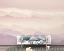Load image into Gallery viewer, Ethereal Cloud Watercolor Wallpaper – Luxury Pastel Sky Panoramic Design in Blush, Champagne &amp; Lavender 271DE