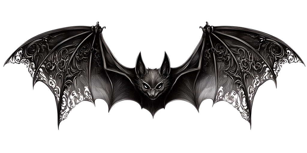 Gothic Bat Wall Decal, Dark Fantasy Bat Wall Sticker, Black Bat Wings Wall Art, Gothic Home Decor, Halloween Wall Decal