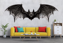 Load image into Gallery viewer, Gothic Bat Wall Decal, Dark Fantasy Bat Wall Sticker, Black Bat Wings Wall Art, Gothic Home Decor, Halloween Wall Decal