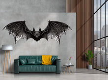 Load image into Gallery viewer, Gothic Bat Wall Decal, Dark Fantasy Bat Wall Sticker, Black Bat Wings Wall Art, Gothic Home Decor, Halloween Wall Decal
