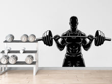 Load image into Gallery viewer, Men Bodybuilder in Gym Wall Decal Power fitness Women Squat Decor Workout Art Vinyl Wall Stickers Bedroom 278DE