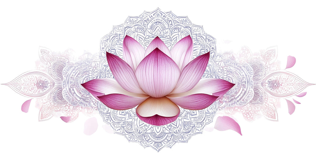 Pink Lotus Mandala Wall Decal Peel And Stick Lotus Flower Wall Art Bedroom Meditation Yoga Wall Decor