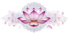 Load image into Gallery viewer, Pink Lotus Mandala Wall Decal Peel And Stick Lotus Flower Wall Art Bedroom Meditation Yoga Wall Decor