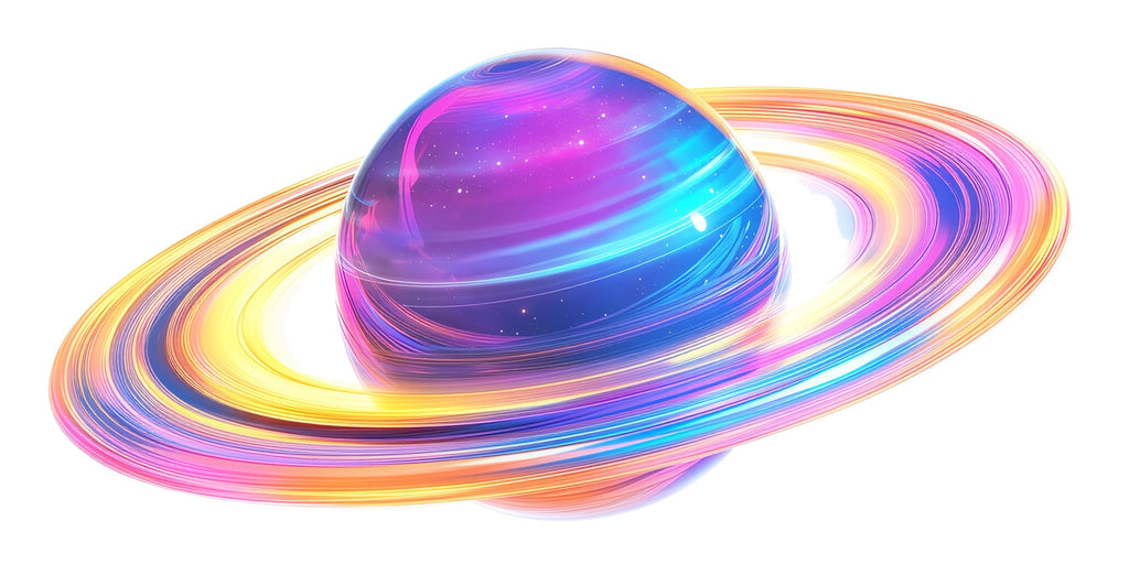 Planet Wall Art for Nursery, Colorful Space Wall Decor, Saturn Wall Art, Kids Room Space Art, Galaxy Nursery Decor 136mv