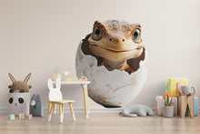 Load image into Gallery viewer, Baby Dinosaur Nursery Wall Art, Cute Dino Egg Wall Decor, Hatching Dinosaur Art, Kids Room Dinosaur Decor, Baby Room Art 146mv