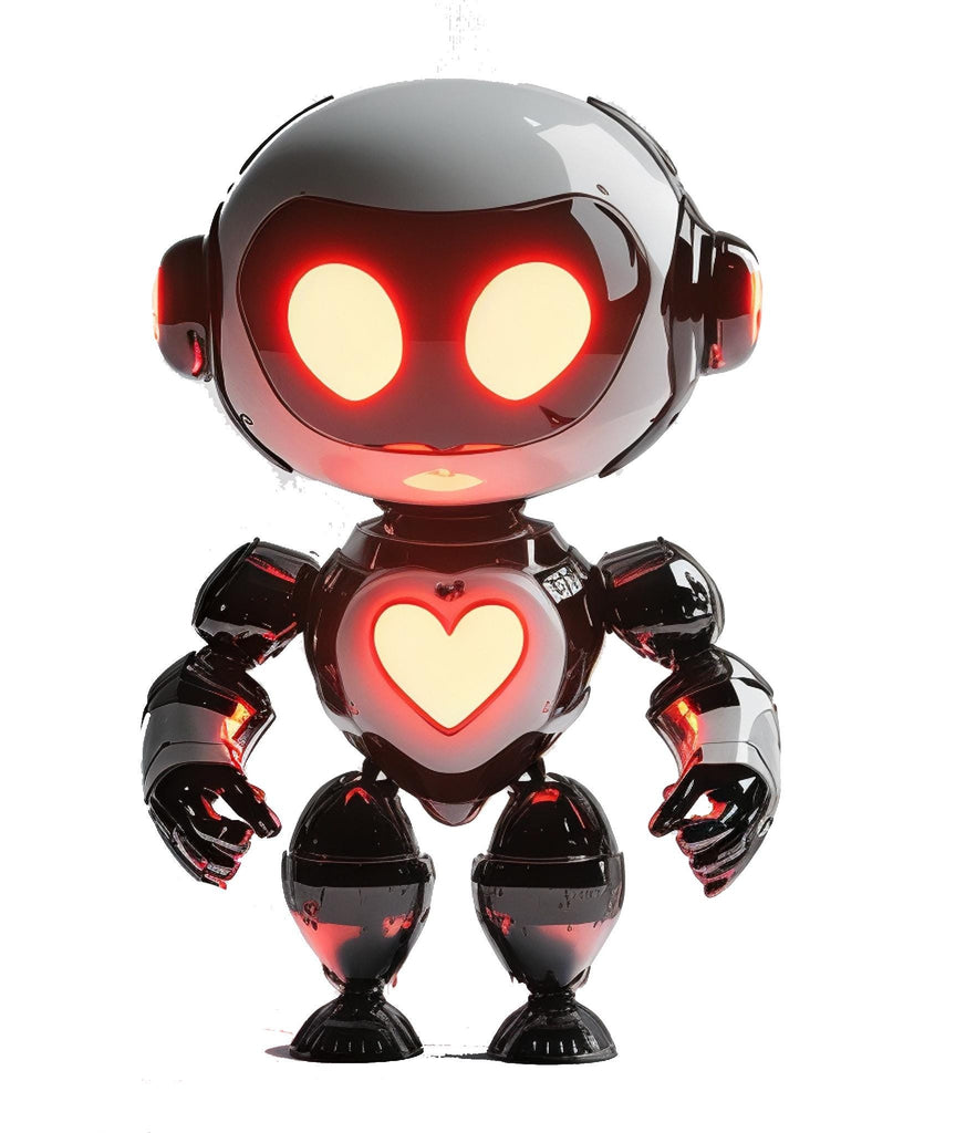 Cute Robot Wall Art, Robot Nursery Decor, Kids Room Robot Art, Heart Robot Wall Decor 156mv