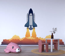 Load image into Gallery viewer, Rocket Ship Wall Art, Space Nursery Decor, Kids Rocket Room Art, Space Wall Decor 158mv