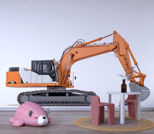 Load image into Gallery viewer, Excavator Wall Art, Construction Vehicle Kids Room Decor, Digger Wall Art for Boys Room 181mv