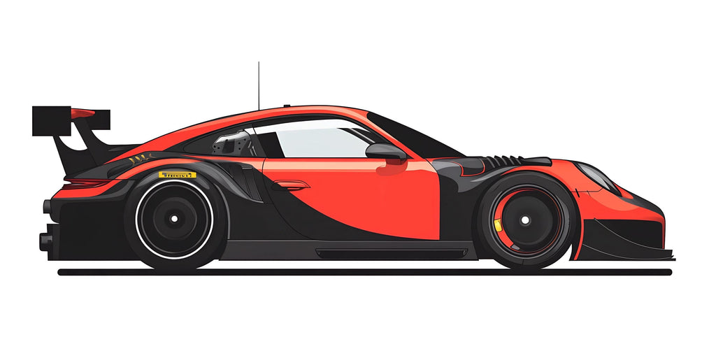 Sports Car Wall Art for Kids Room, Modern Racing Car Decor, Boys Room Car Wall Art 184mv