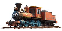 Load image into Gallery viewer, Cute Steam Train Wall Decal for Kids Nursery, Cartoon Train Wall Sticker, Boys Room Train Decor, Playroom Wall Art 189mv