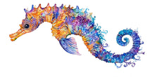 Load image into Gallery viewer, Watercolor Seahorse Wall Decal for Nursery, Colorful Seahorse Nursery Decor, Ocean Animal Wall Sticker, Baby Room Art 204mv