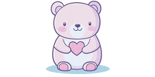Load image into Gallery viewer, Cute Teddy Bear Wall Decal Nursery, Baby Room Wall Art, Bear Nursery Decor, Pastel Kids Wall Sticker 212mv