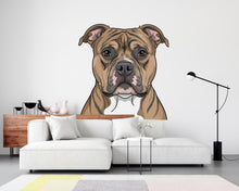 Load image into Gallery viewer, Pitbull Dog Wall Decal - Dog lover Vinyl Decor, Pitbull art, Bathroom decal