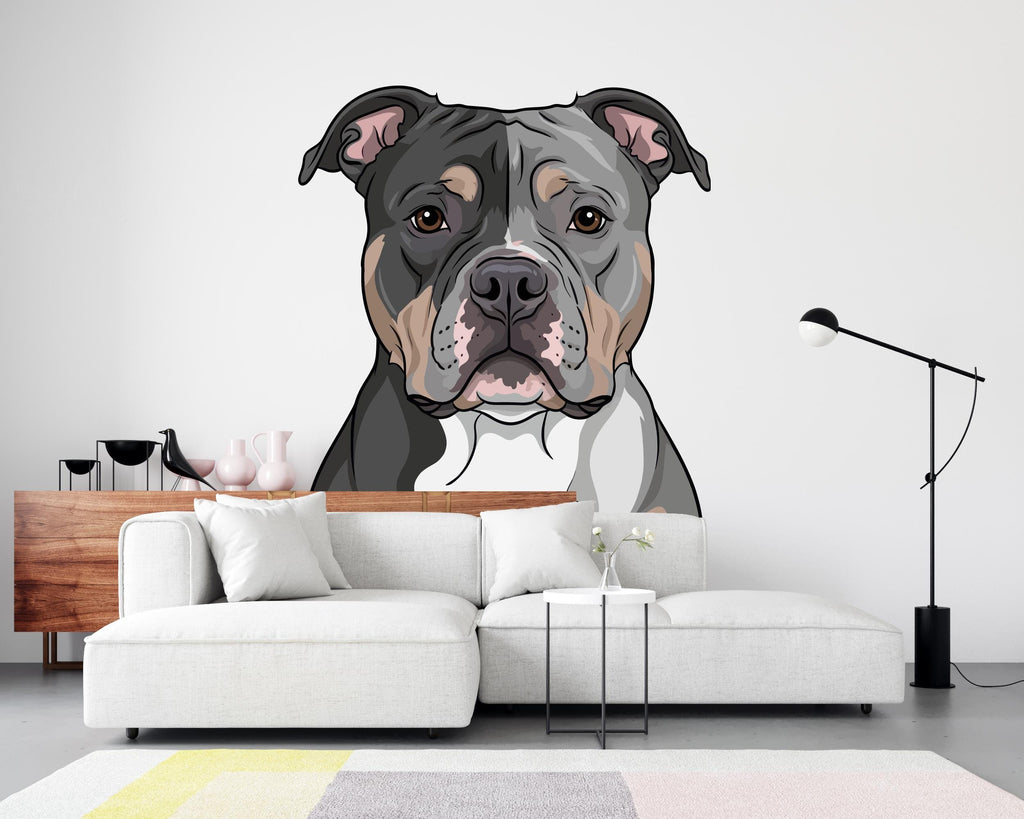 Pitbull Dog Wall Decal - Modern Home Decor