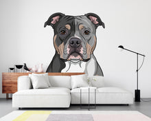 Load image into Gallery viewer, Pitbull Dog Wall Decal - Modern Home Decor