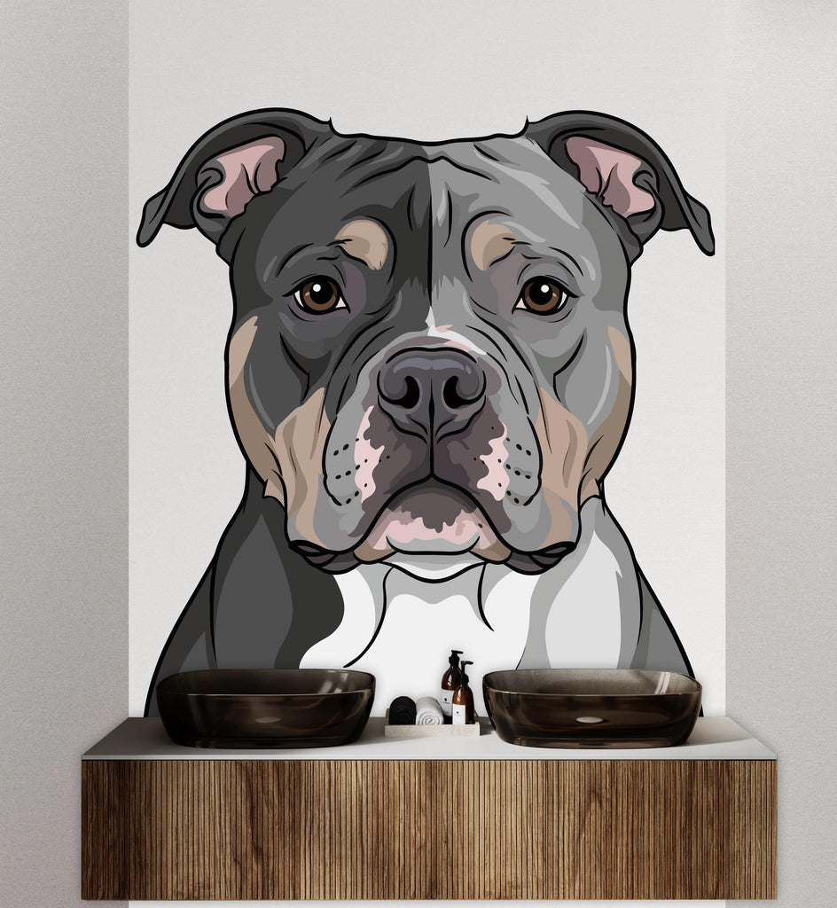 Pitbull Dog Wall Decal - Modern Home Decor