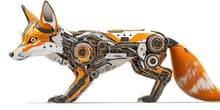 Load image into Gallery viewer, Cyber Fox Wall Decal, Futuristic Fox Wall Art Sticker, Robotic Animal Wall Decor, Tech Fox Wall Art, Modern Statement Wall Decal