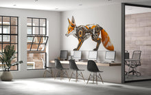 Load image into Gallery viewer, Cyber Fox Wall Decal, Futuristic Fox Wall Art Sticker, Robotic Animal Wall Decor, Tech Fox Wall Art, Modern Statement Wall Decal