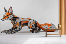 Load image into Gallery viewer, Cyber Fox Wall Decal, Futuristic Fox Wall Art Sticker, Robotic Animal Wall Decor, Tech Fox Wall Art, Modern Statement Wall Decal