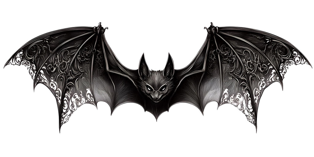 Gothic Bat Wall Art, Dark Bat Wing Decor, Black Bat Wall Decal, Gothic Home Decor, Halloween Wall Art 236mv