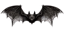 Load image into Gallery viewer, Gothic Bat Wall Art, Dark Bat Wing Decor, Black Bat Wall Decal, Gothic Home Decor, Halloween Wall Art 236mv
