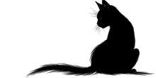 Load image into Gallery viewer, Black Cat Silhouette Wall Art, Minimal Cat Wall Decor, Witchy Cat Art, Modern Gothic Home Decor, Cat Lover Wall Art 246mv