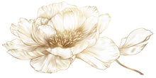 Load image into Gallery viewer, Gold Floral Wall Art, Minimal Flower Line Art, Elegant Botanical Wall Decor, Neutral Bedroom Wall Art, Luxury Floral Art Art 249mv