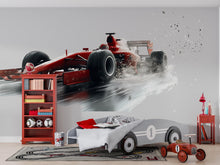 Load image into Gallery viewer, Formula Race Car Wall Mural Kids Room Racing Car Wallpaper Boys Decor 267mv