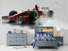 Load image into Gallery viewer, Formula Race Car Wall Mural Kids Room Racing Car Wallpaper Boys Decor 267mv