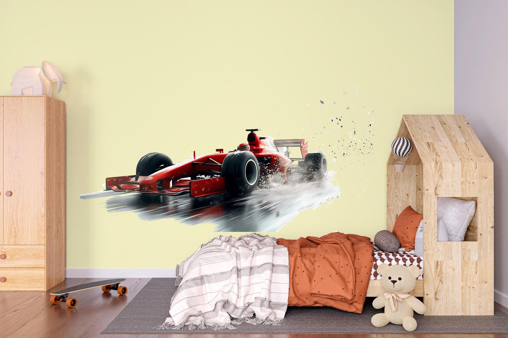 Formula Race Car Wall Mural Kids Room Racing Car Wallpaper Boys Decor 267mv