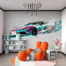 Load image into Gallery viewer, Colorful Supercar Wall Mural Racing Art Kids Room Decor 284mv