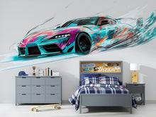 Load image into Gallery viewer, Colorful Supercar Wall Mural Racing Art Kids Room Decor 284mv